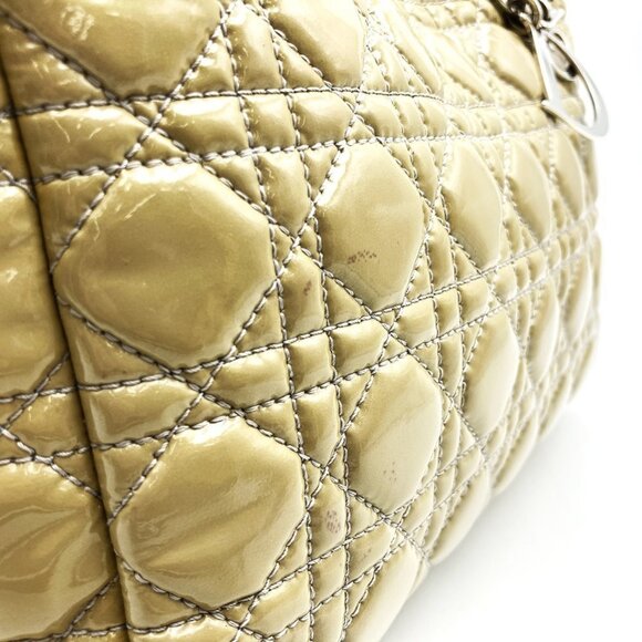 CHRISTIAN DIOR Cream Leather Shoulder Bag - Picture 2 of 12